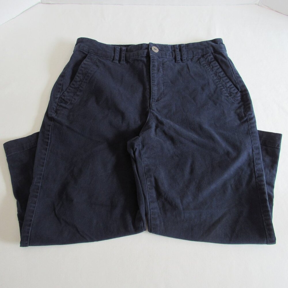 Women's Gloria Vanderbilt Navy Blue Button Accent Capri Pants Size 6 Missy